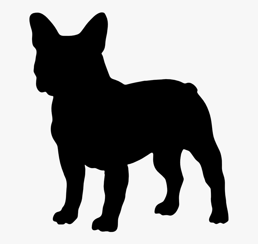 French Bulldog American Bully Boston Terrier Shiba - French Bulldog Black Silhouette, HD Png Download