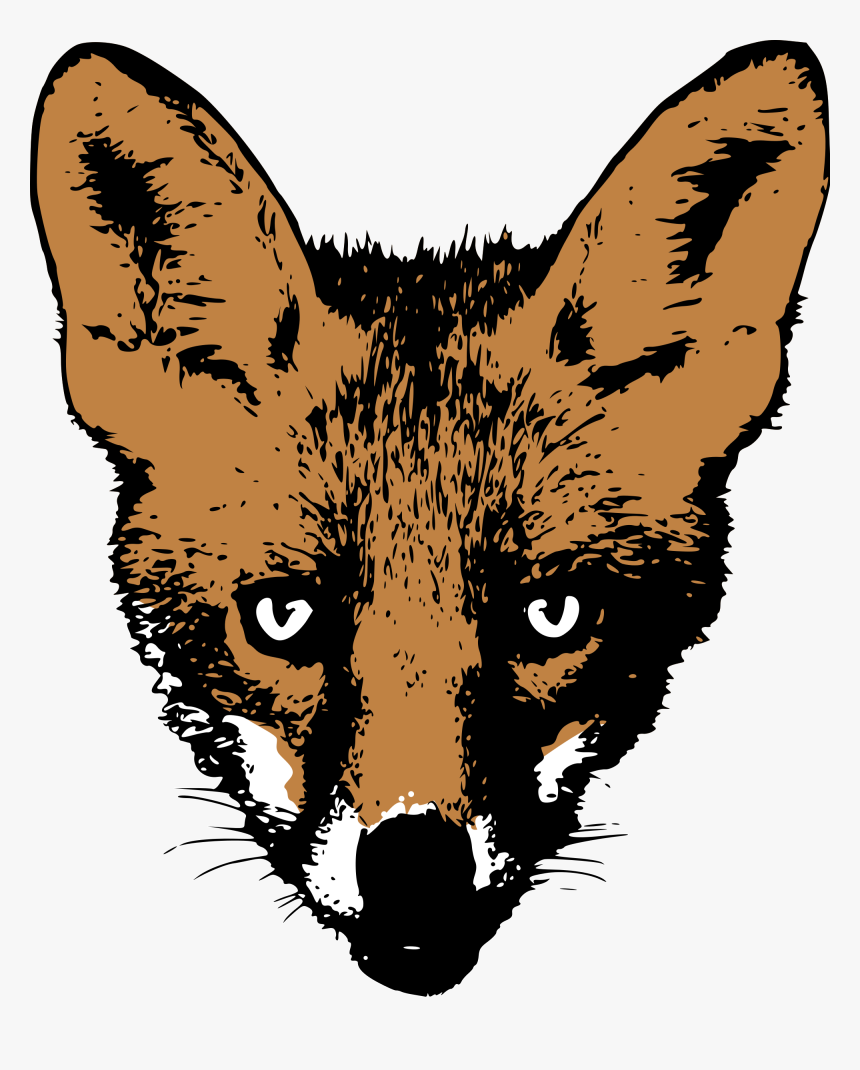 Clip Art File Drawing Svg Wikimedia - Fox Face Drawing, HD Png Download
