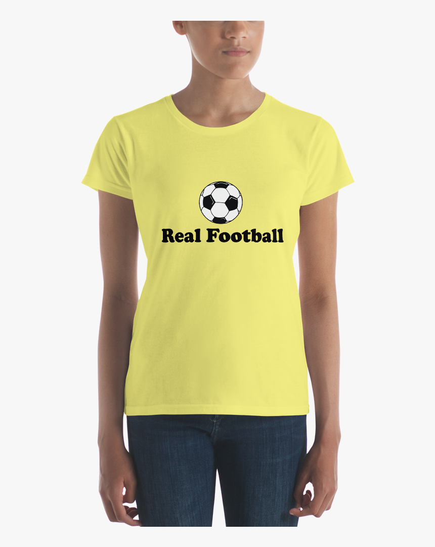 Women S Real Football Short Sleeve T Shirt - T-shirt, HD Png Download
