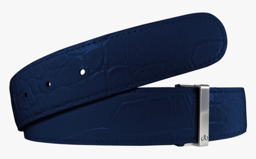 Blue Crocodile Textured Leather Belt - Belt, HD Png Download