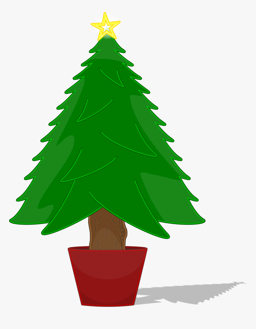 Glossy Christmas Tree Clip Arts - Christmas Tree Not Decorated, HD Png Download