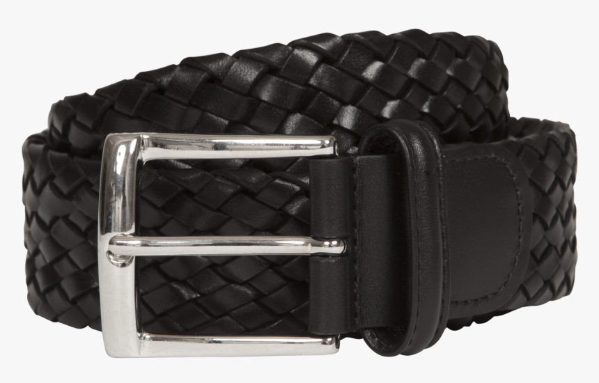 Black Braided Leather Belt 
 Title Black Braided Leather - Leather, HD Png Download