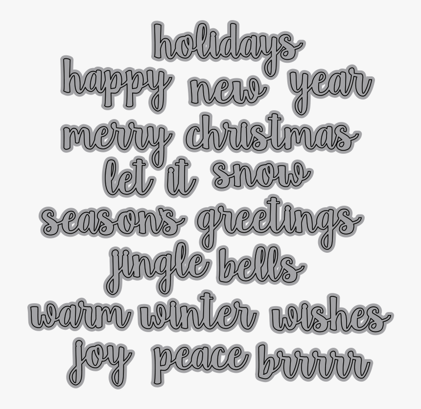 Words 5 - Winter Wishes - Calligraphy, HD Png Download
