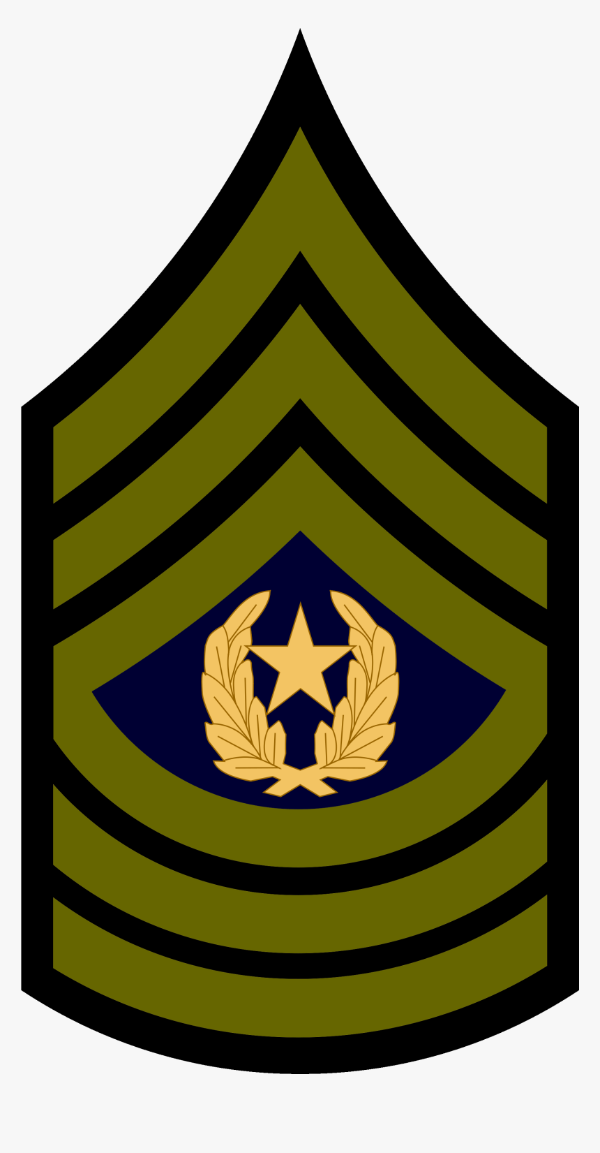 Com Military Rank Insignia Sergeant Subdued - Army Master Sergeant Insignia, HD Png Download