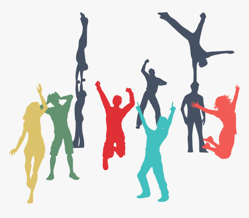 People - Acrobats Clip Art Black And White, HD Png Download