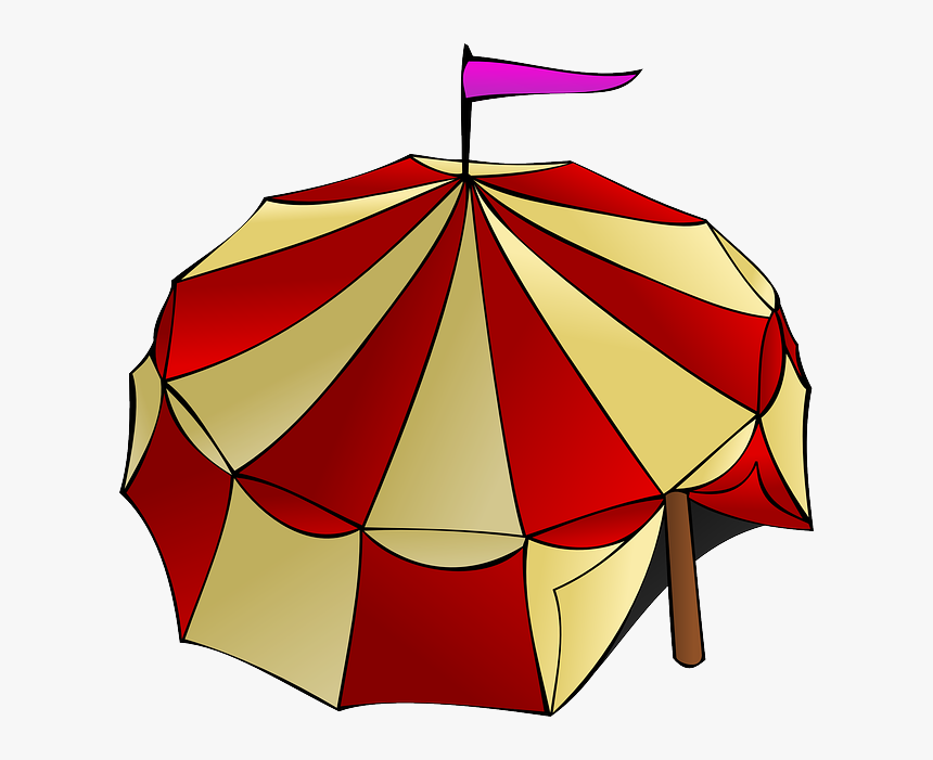 Circus, Tent, Entertainment, Event, Party, Show, Flag - Circus Tent Clip Art, HD Png Download