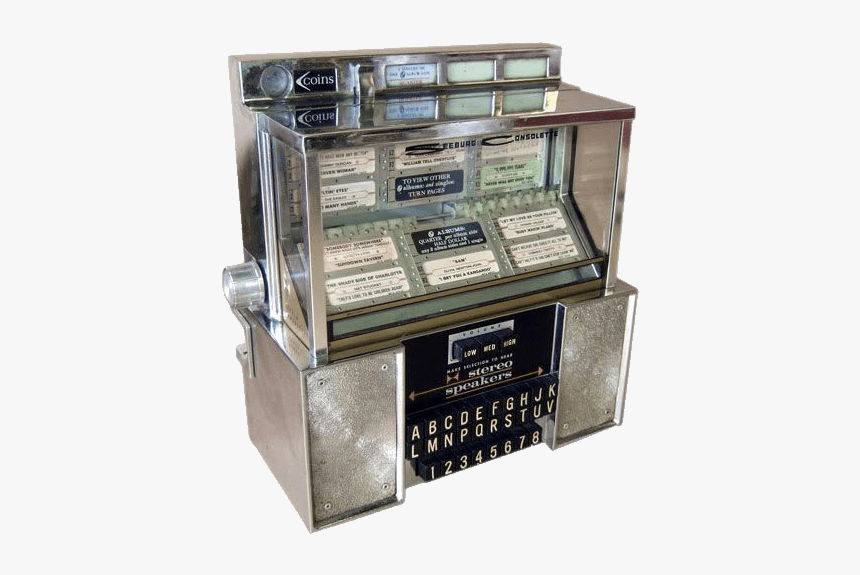 Vintage Table Jukebox With Stereo Speakers - Jukebox, HD Png Download