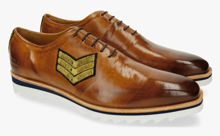Oxford Shoes Jeff 26 Tan Patch Rank Patch Stars - Melvin & Hamilton Jeff Laceups Smoke/white/navy,, HD Png Download