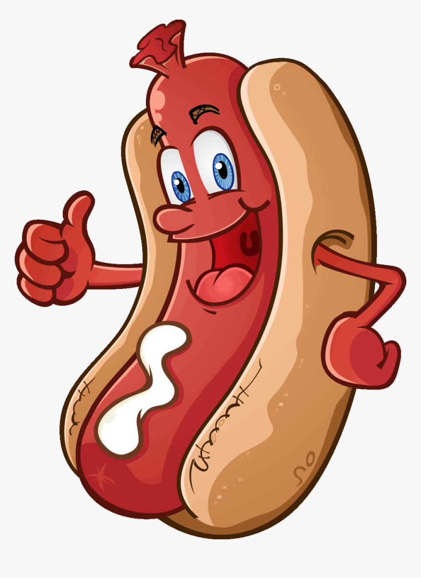 Hot Dog Masturbation Technique - Cartoon Hot Dog, HD Png Download