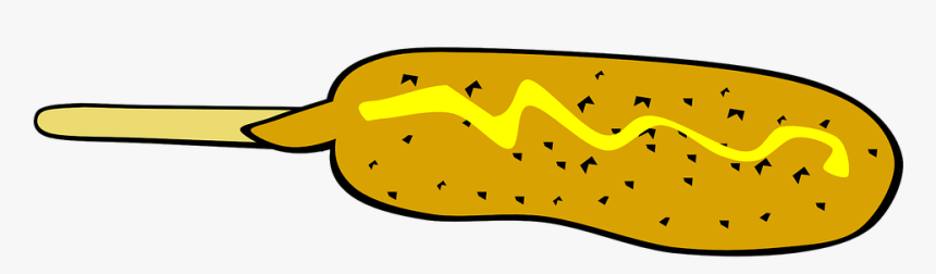 Corn Dog, Hotdog, Food, Stick, Meal, Snack, Lunch - Corn Dog Clip Art, HD Png Download