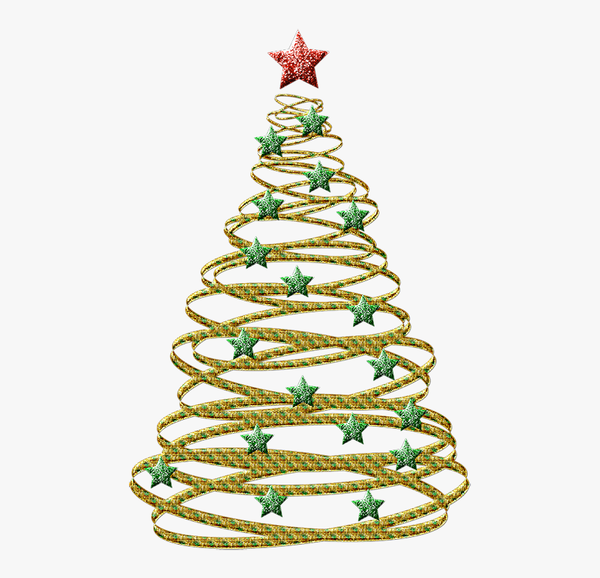 Christmas Tree Star Png - Ribbon Christmas Tree Vector, Transparent Png