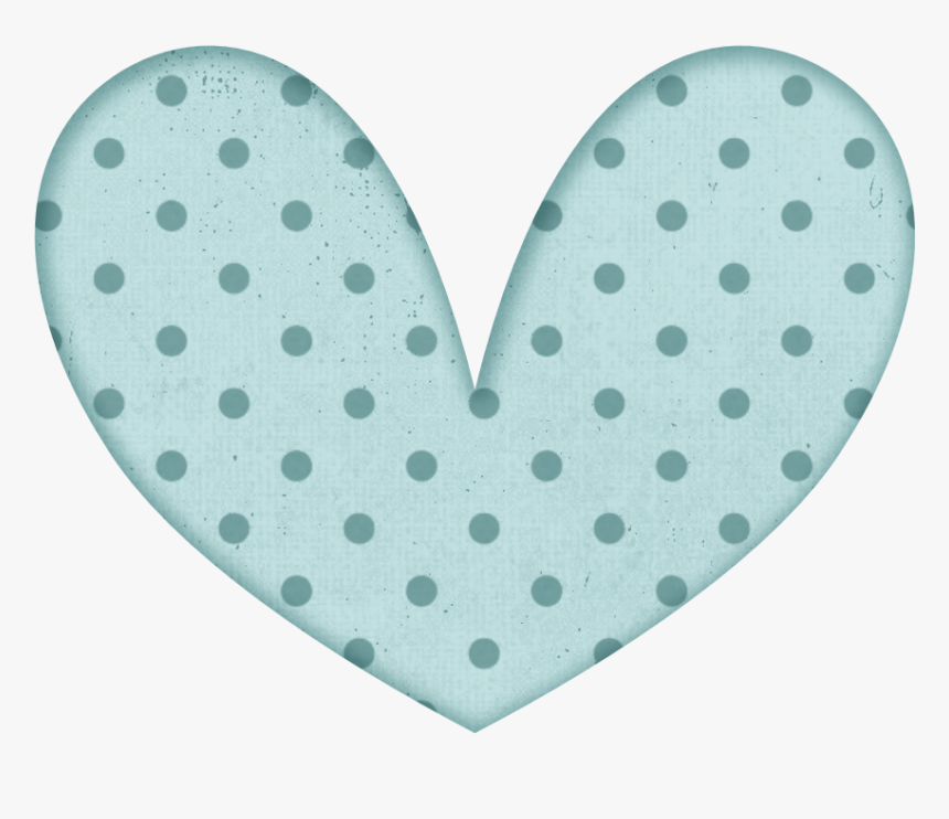 Free Heart Digital Karen - Blue Polka Dot Heart, HD Png Download