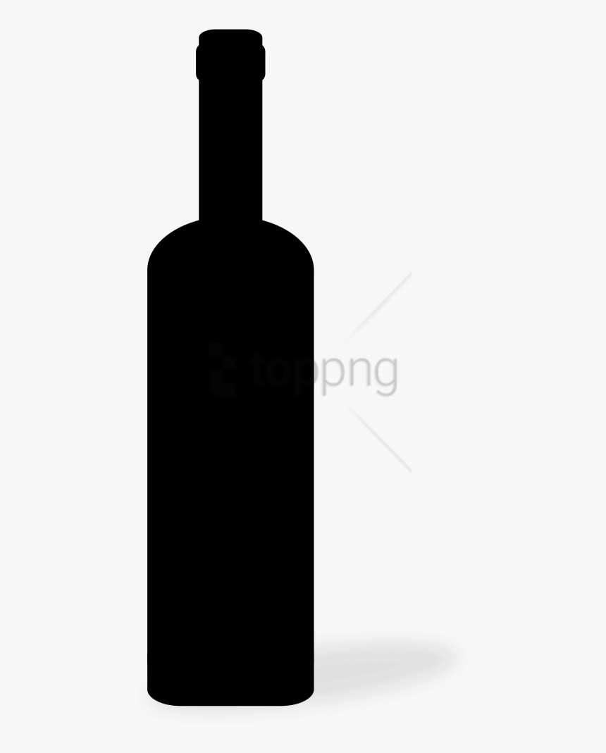 Wine Bottle Silhouette Png - Glass Bottle, Transparent Png