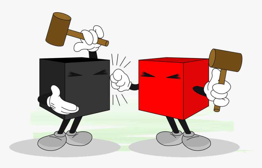 Fight, Comic, Funny, Election Campaign, Color, Colorful - รูป การ์ตูน การ ต่อสู้, HD Png Download