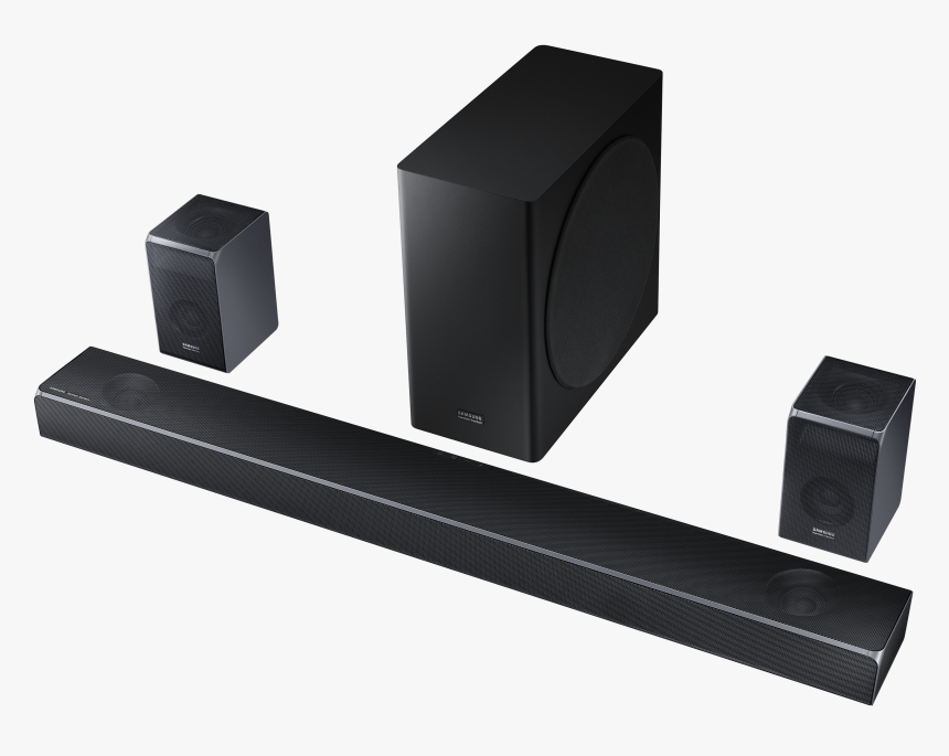 Samsung Q Series Soundbar Line Hw Q90r 003 Set R Perspective2 - Samsung Hw Q90r, HD Png Download