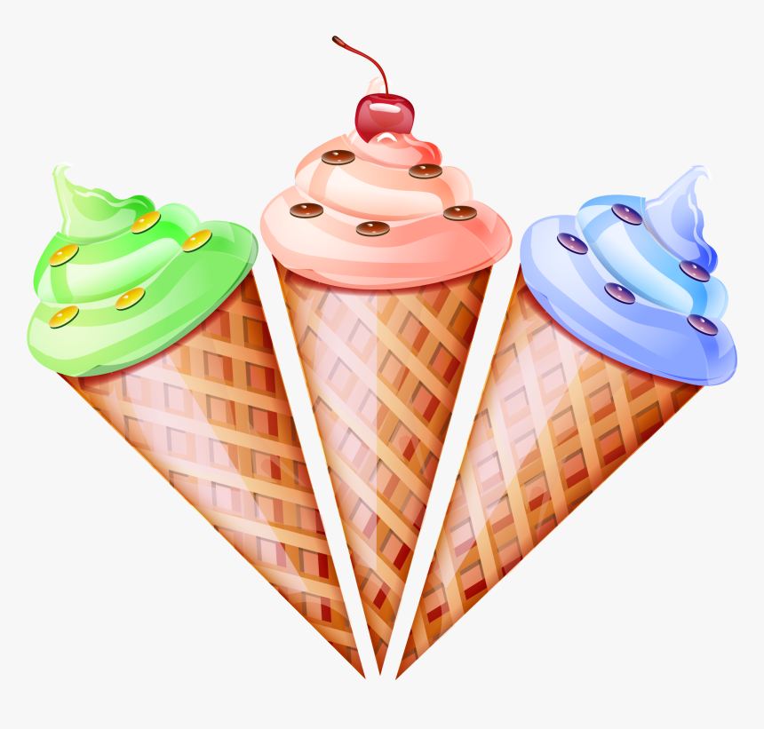 Ice Cream Cone Waffle Snow Cone - Cone Vector Image Ice Cream, HD Png Download