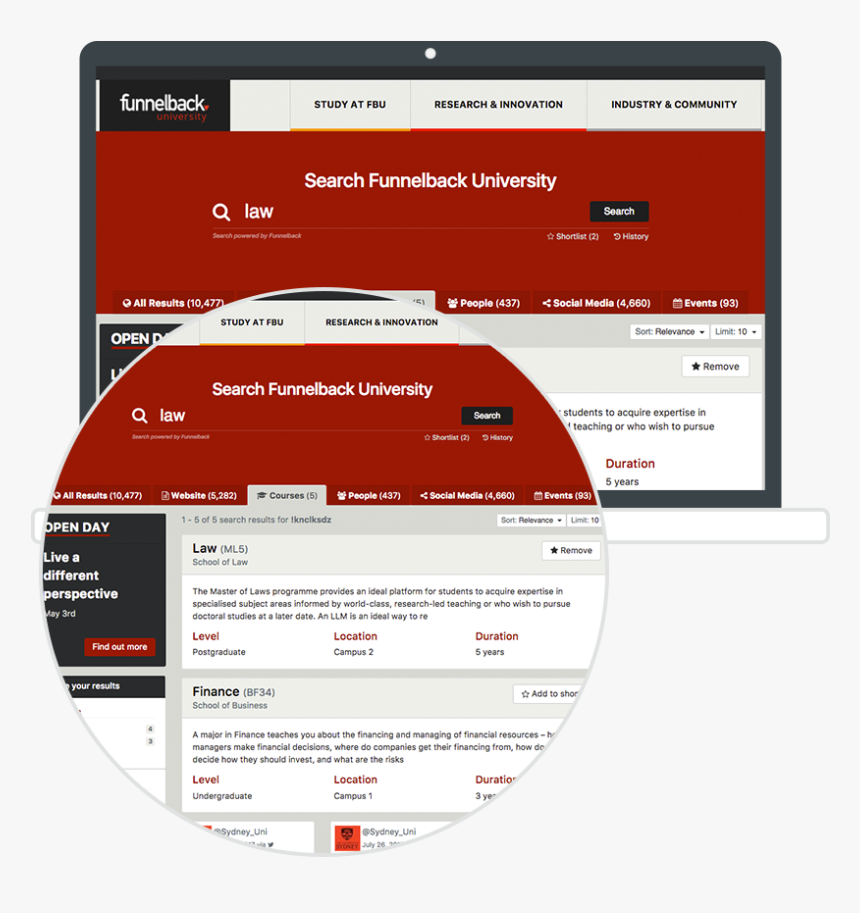 Laptop With Fbhe Course Search - Funnelback Search Results, HD Png Download