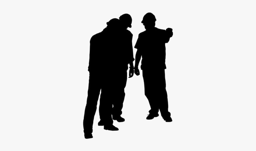 Construction Workers Png Cartoon - Silhouette, Transparent Png