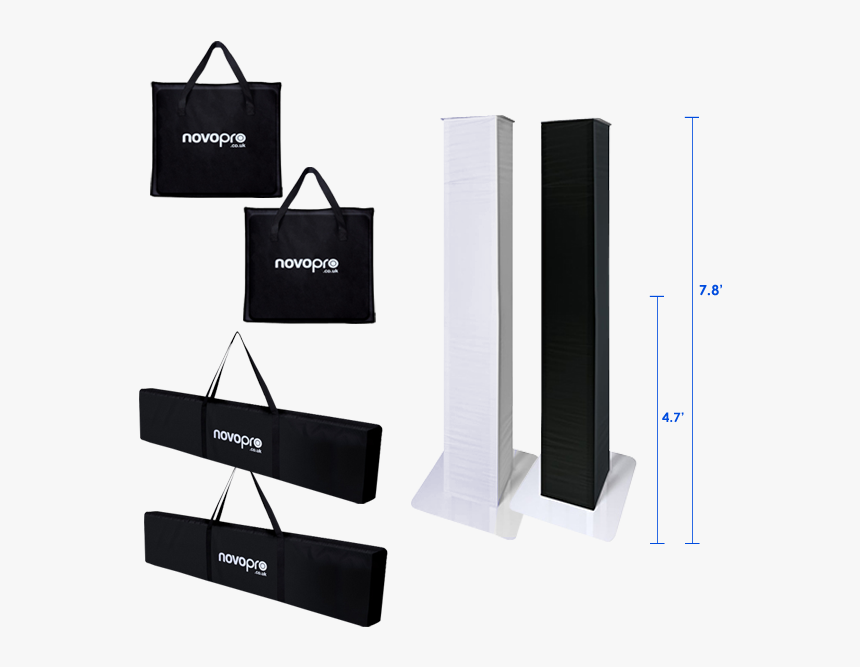 Novopro Ps1 Xxl Adjustable Podium Stands Duo Package - Paper Bag, HD Png Download
