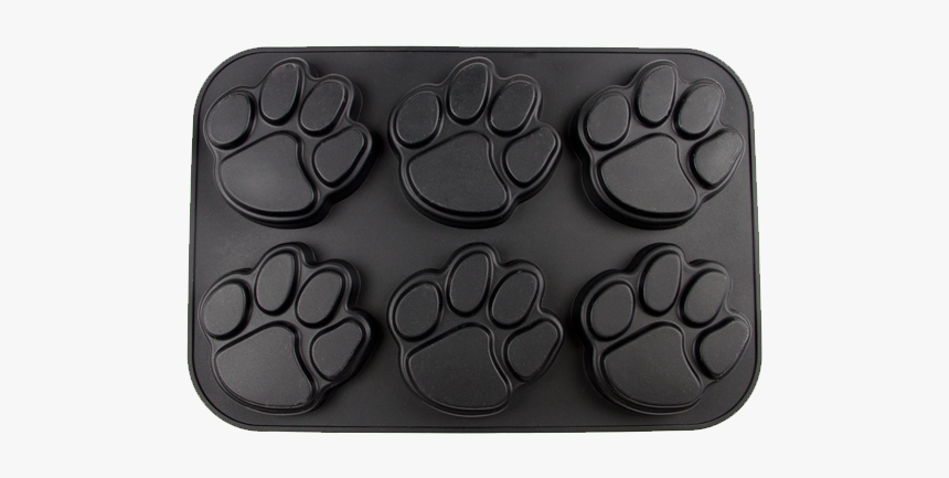 Pawprint Cupcake Or Muffin Pan Black - Cake Decorating, HD Png Download