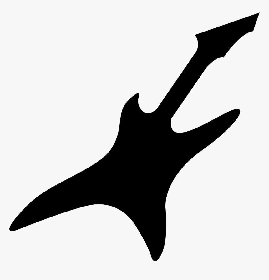 Electric Guitar Black Shape Silhouette Comments - Electric Guitar, HD Png Download