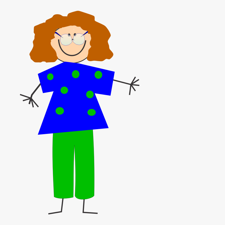 Grandma With Red Hair Cartoon, HD Png Download