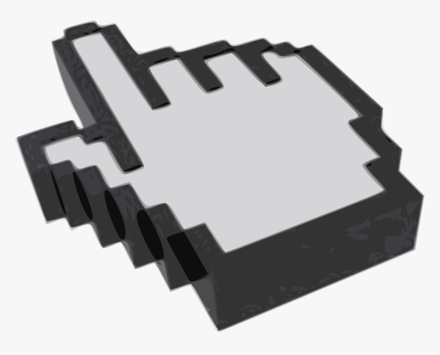 Pixel Hand Cursor 3d - 3d Hand Cursor, HD Png Download