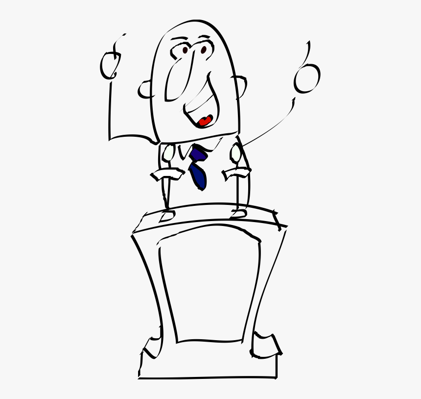 Joe Speaker Podium - Cartoon, HD Png Download