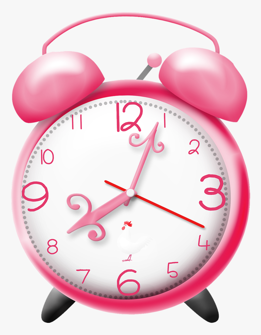 Pink Clock Png Pretty Clock Clip Art, Transparent Png , Transparent