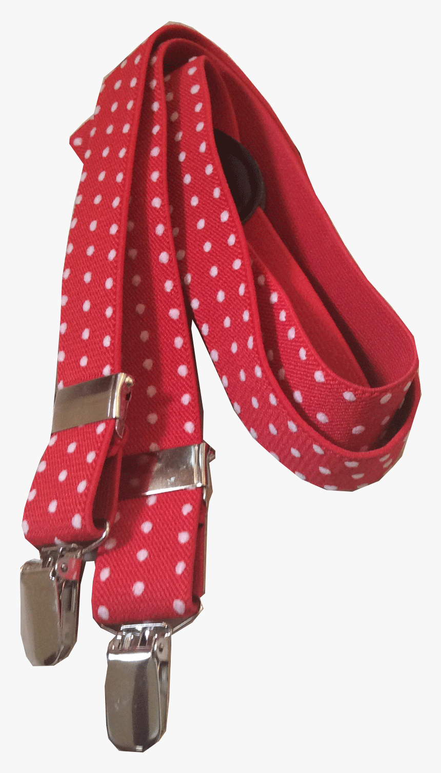 Red & White Polka Dot Suspender - Belt, HD Png Download