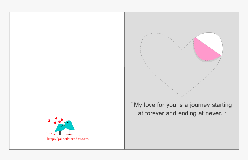 Cute Printable Love Cards, HD Png Download