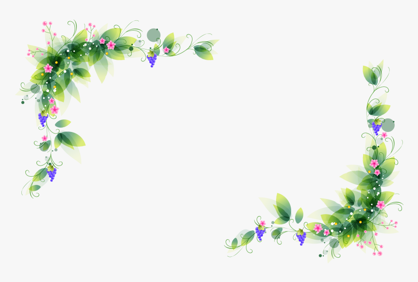 Transparent Floral Corner Design Png - Just go Inalong