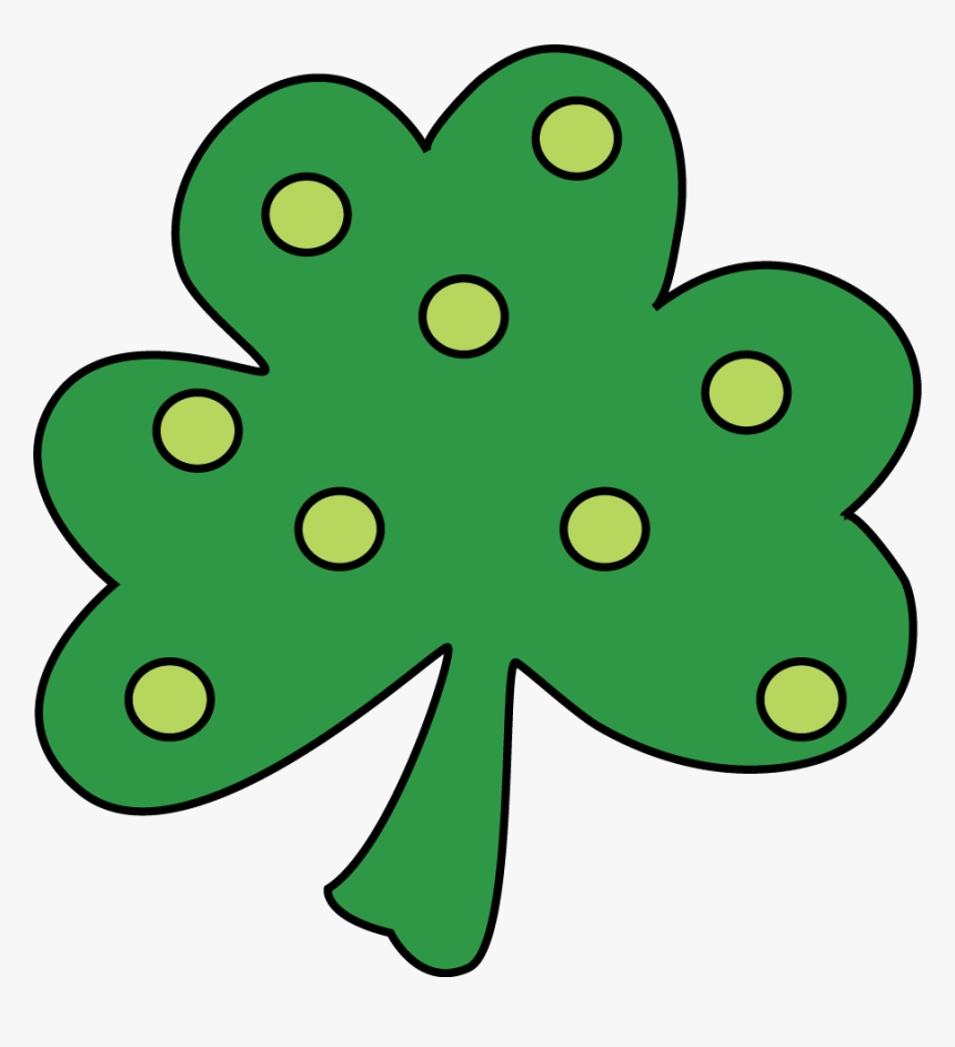 March Image Freeuse Inspirational Of Cute Shamrock - Polka Dot Shamrock Clipart, HD Png Download