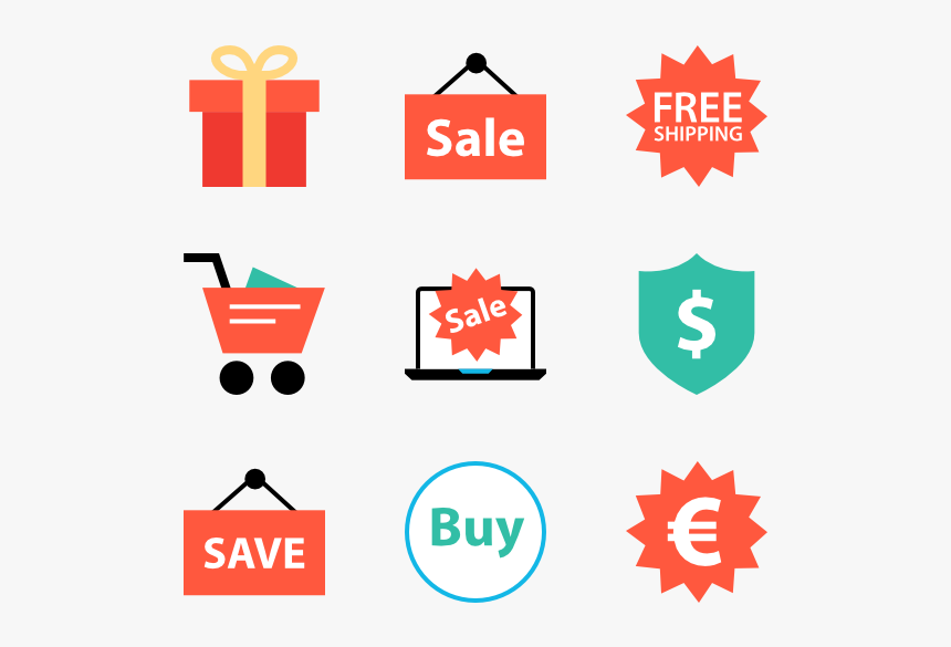 Red E Commerce Icon, HD Png Download