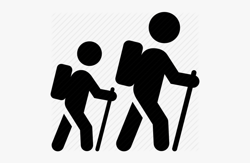 Hikers Silhouette At Getdrawings - Hike Clip Art, HD Png Download