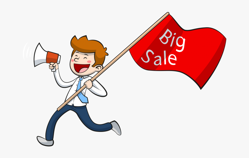 Big Sale Clipart Png - Kartun Promosi Png, Transparent Png
