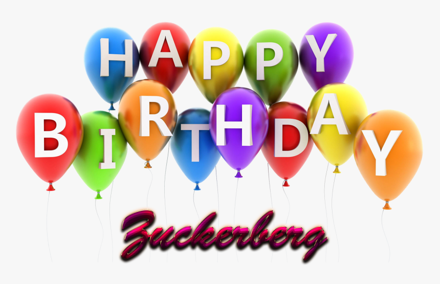 Transparent Zuckerberg Png - Happy Birthday Anthony With Balloons, Png Download
