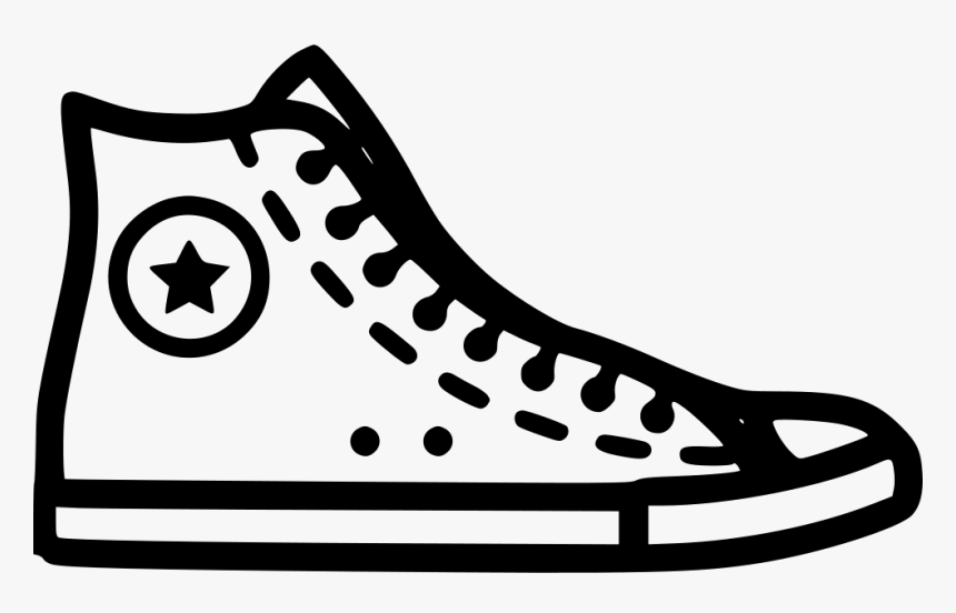 Converse Classic - Converse Clipart Black And White, HD Png Download