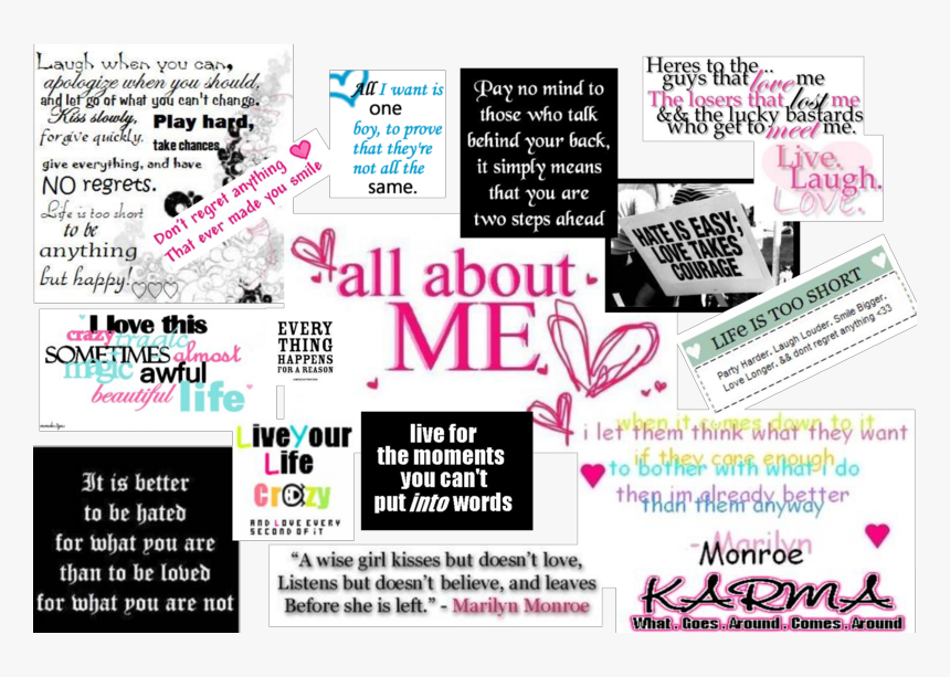 Cute Quotes And Sayings About Me - All About Me Tagalog, HD Png Download