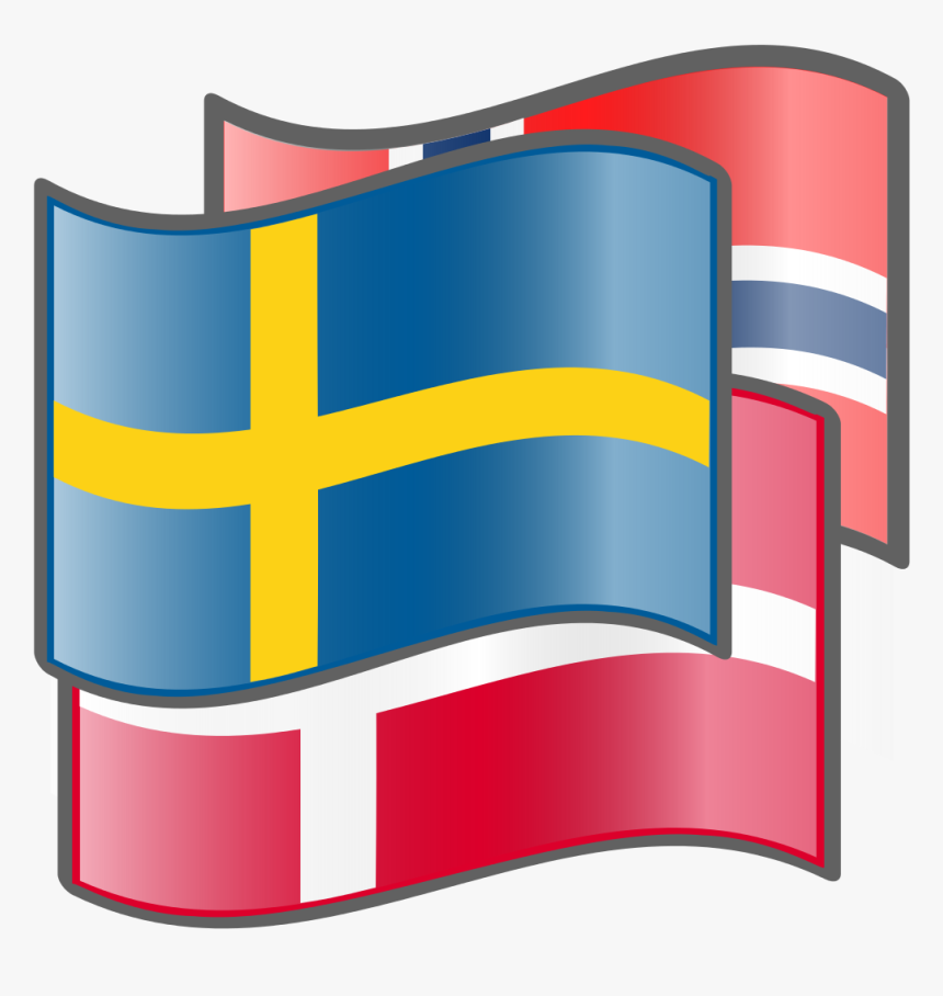 Denmark Sweden Norway Flags, HD Png Download