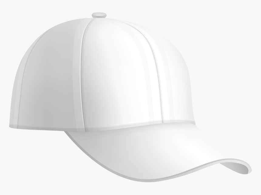 Transparent Baseball Ball Clipart Black And White - White Baseball Cap Png, Png Download