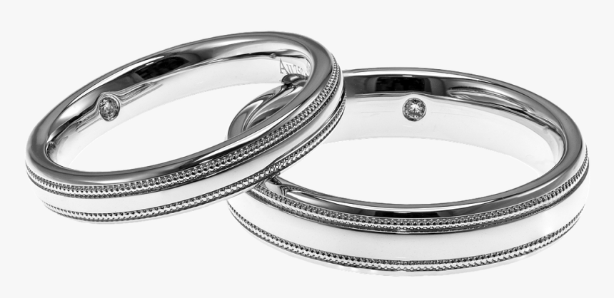 White Gold Wedding Rings Png, Transparent Png
