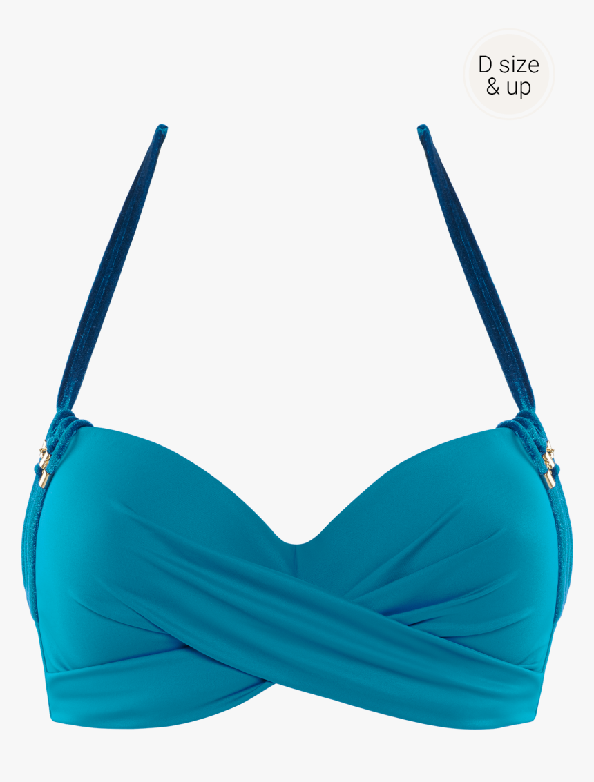 Velvet Kiss Plunge Balcony Bikini Top - Brassiere, HD Png Download