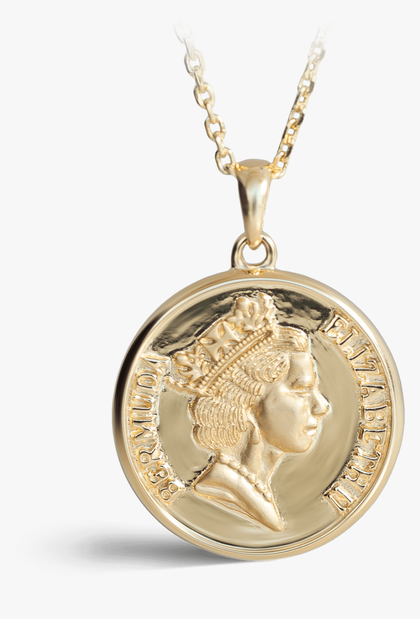 Bermuda Yellow Gold Coin Pendant - Coin Pendant, HD Png Download