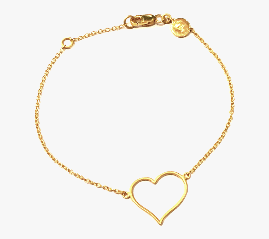 Gold Heart Shaped Love Bracelet - Necklace, HD Png Download