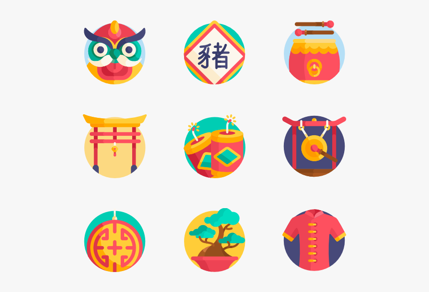 Chinese New Year Decoration Png - Transparent Chinese New Year Icons Png, Png Download