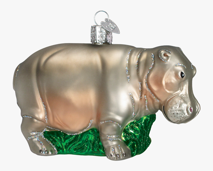 Old World Christmas Hippopotamus Glass Ornament , Png - Kerstballen Dieren, Transparent Png