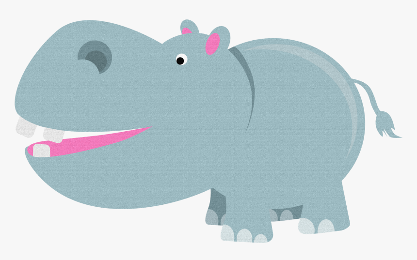 Hippopotamus Clipart Purple Hippo - Hippo Cartoon, HD Png Download
