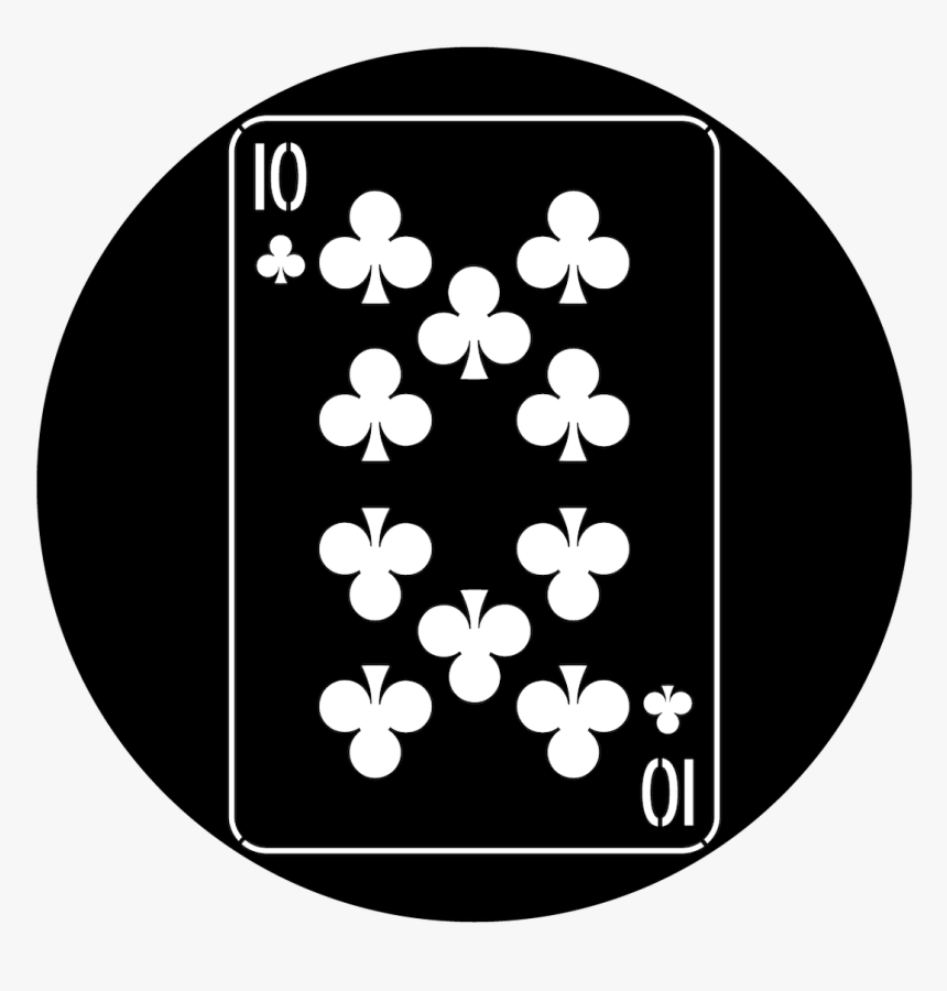 Apollo Cards - Ten - Me-2520 - Bicycle Black Tiger Red, HD Png Download