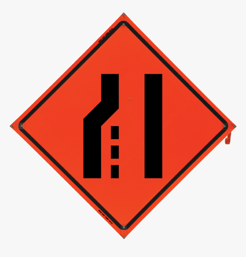 Road Closed Vinyl Nf Orange Co - Left Lane End Sign, HD Png Download